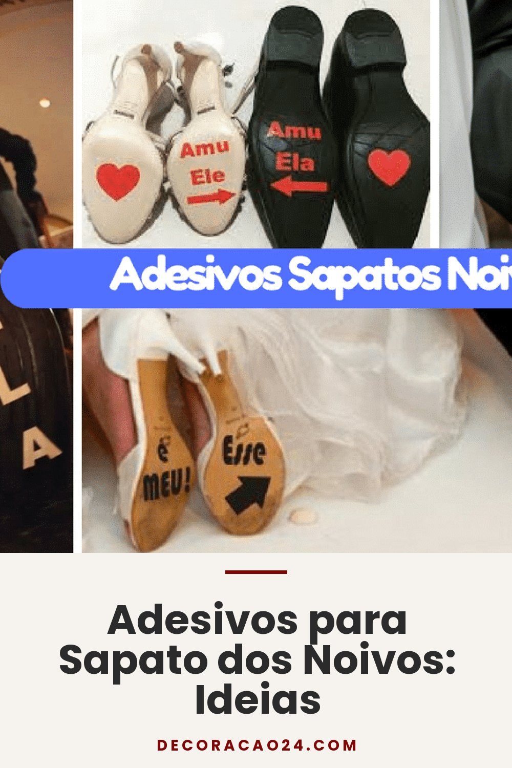 Adesivos para Sapato dos Noivos: Ideias