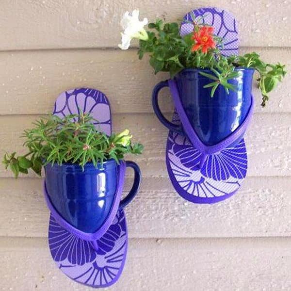 7 wall planter with cups and shoes