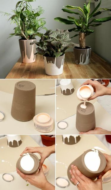DIY Vasos de flores de concreto 6