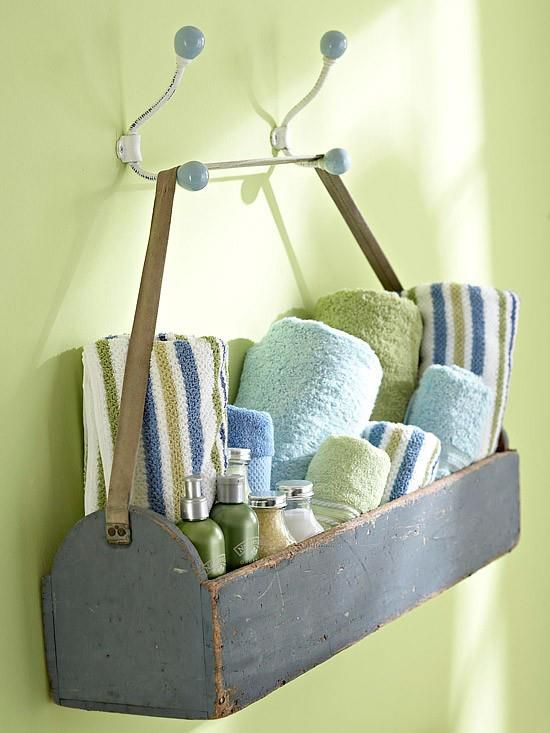 Ideias guardar toalhas banho 7