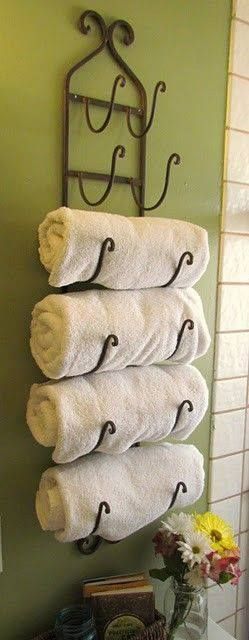 Ideias guardar toalhas banho 8