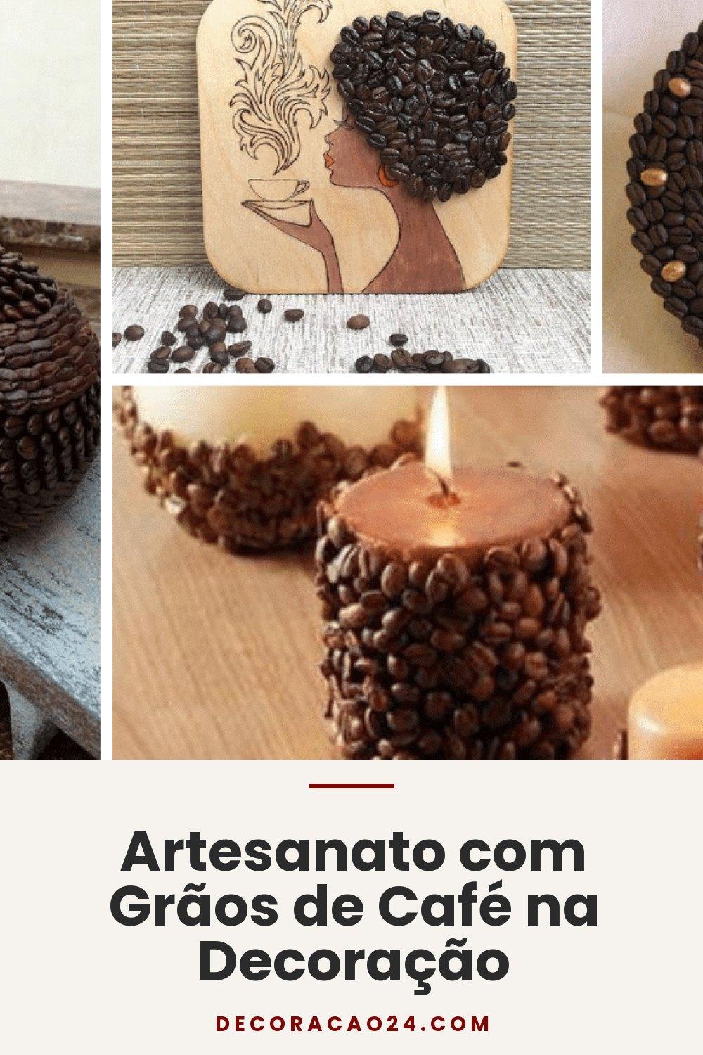 Artesanato com Grãos de Café na Decoração