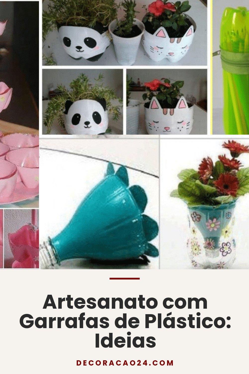 Artesanato com Garrafas de Plástico: Ideias