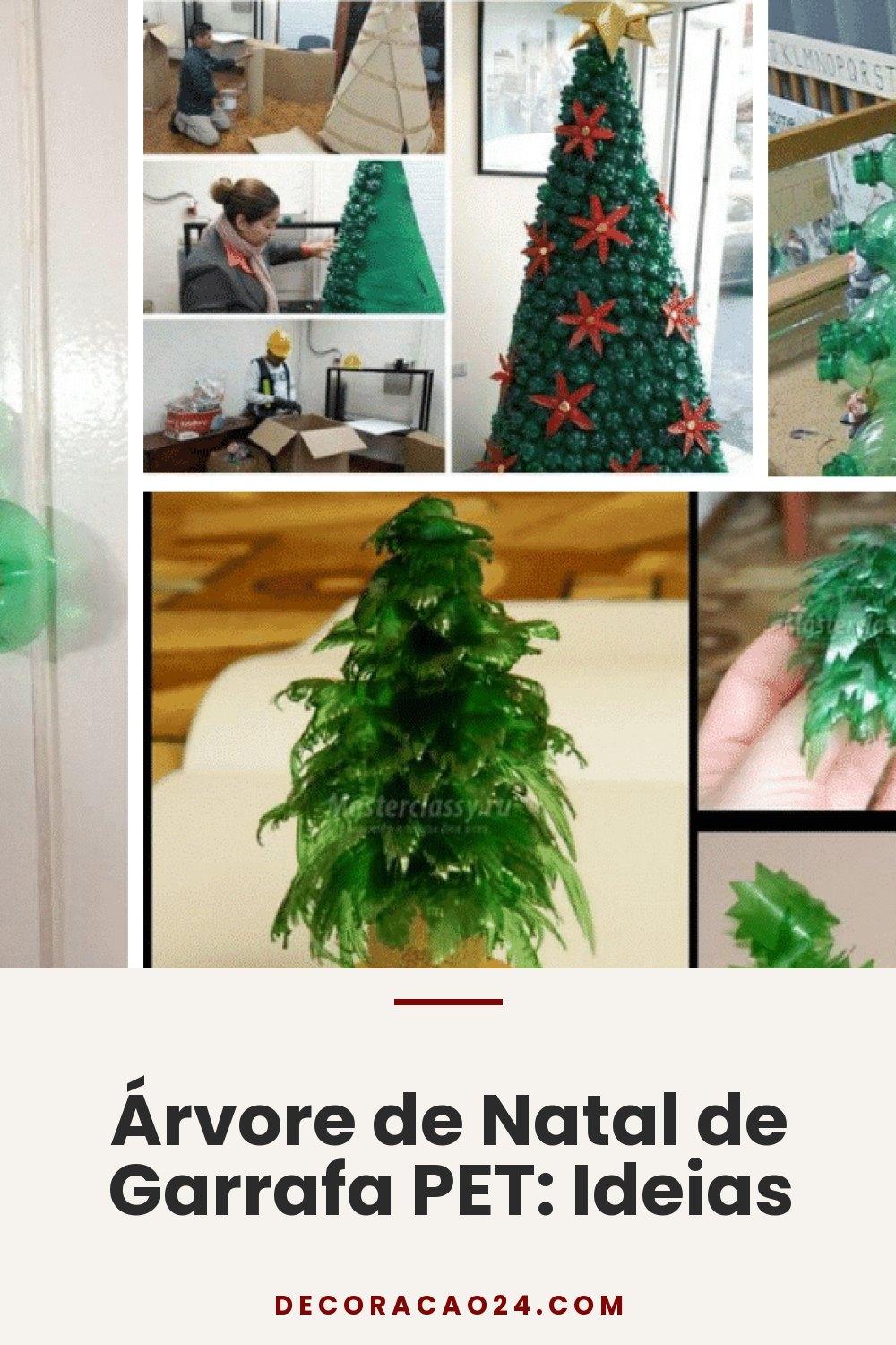 Árvore de Natal de Garrafa PET: Ideias