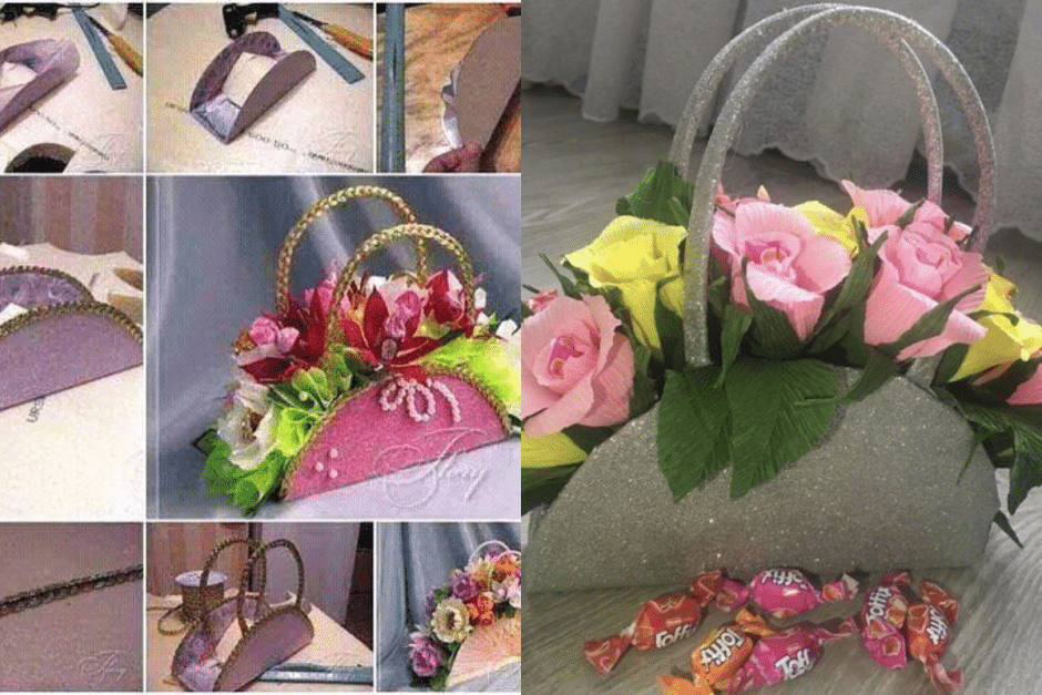 bolsas decorativas de cartao para flores