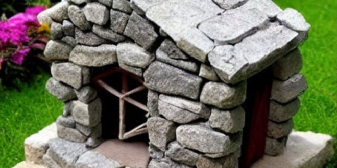 casas de pedra em miniatura jardim 10
