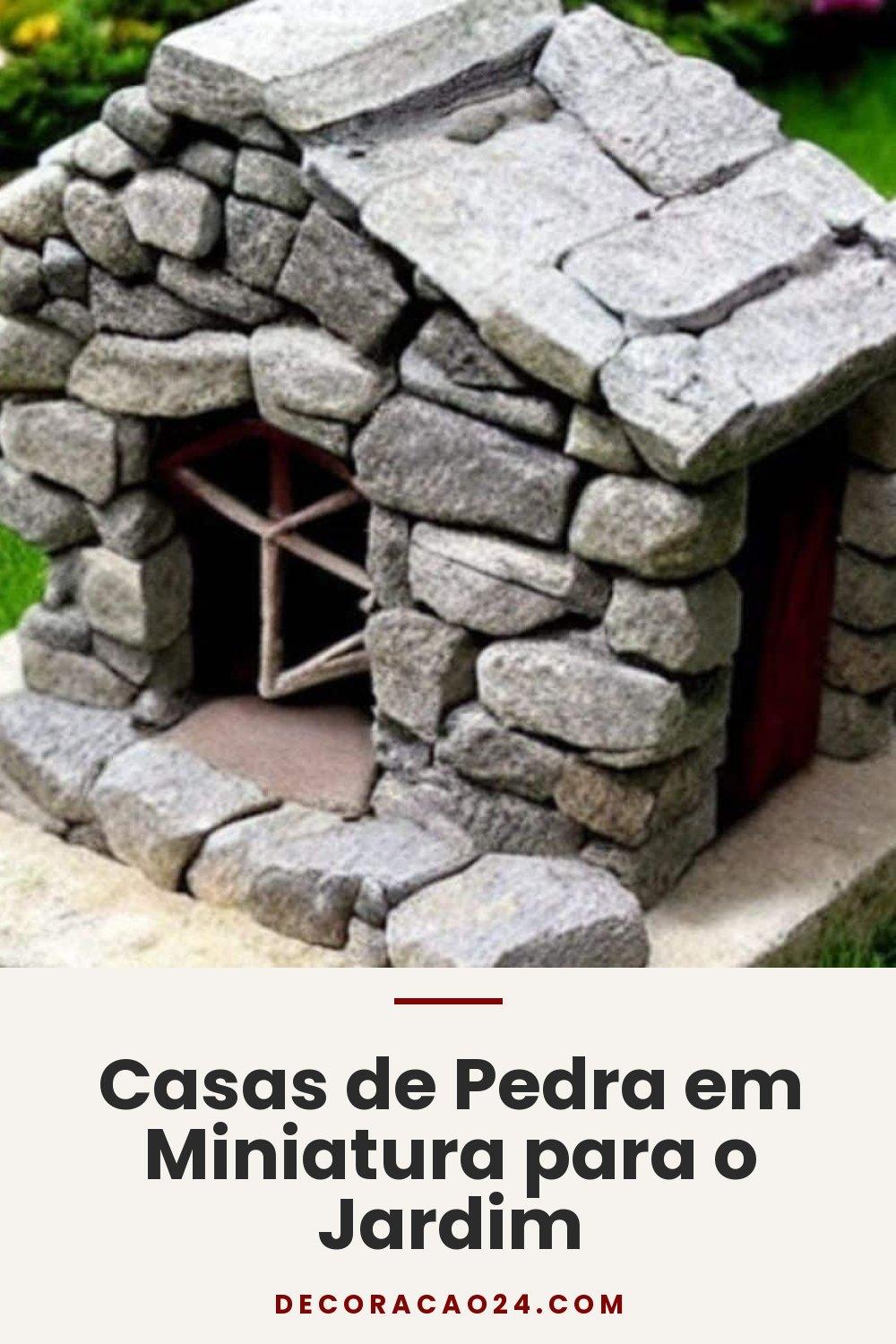 Casas de Pedra em Miniatura para o Jardim