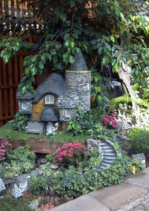 casas de pedra em miniatura jardim 9