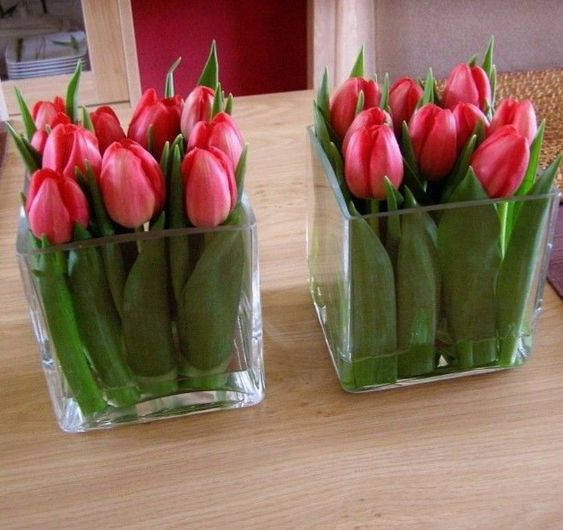 centros de mesa com tulipas 3