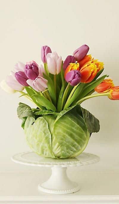 centros de mesa com tulipas 4