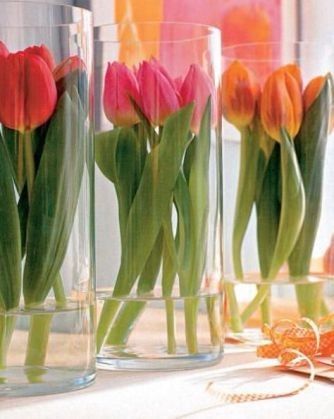 centros de mesa com tulipas 9