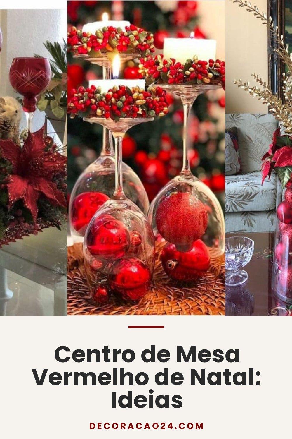 Centro de Mesa Vermelho de Natal: Ideias