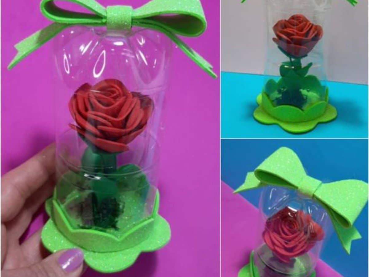 cupulas de flores com material reciclado 10