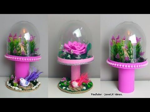 cupulas de flores com material reciclado 2