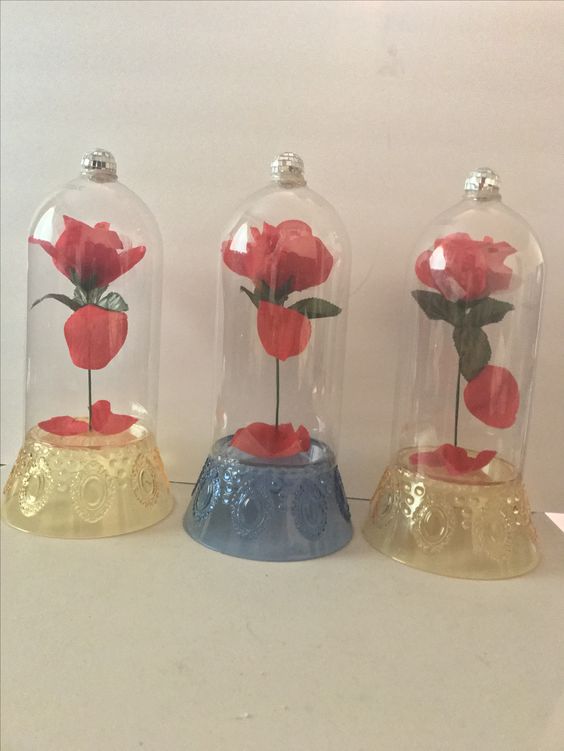 cupulas de flores com material reciclado 5