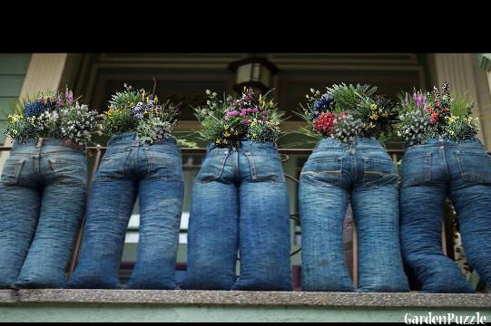 decoraçao de jardim com jeans 10