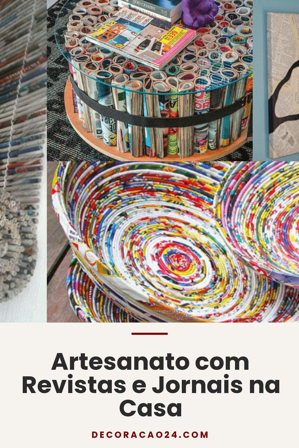 Artesanato com Revistas e Jornais na Casa