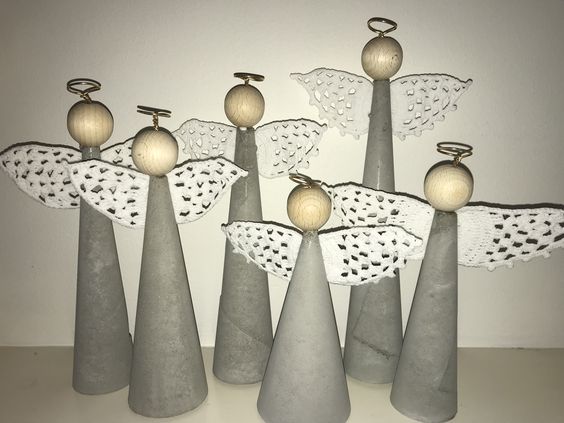 decoracao criativa de natal com cones de cimento 2