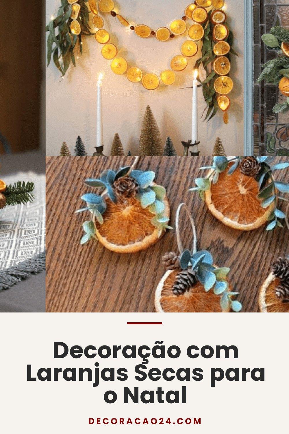 Decoração com Laranjas Secas para o Natal