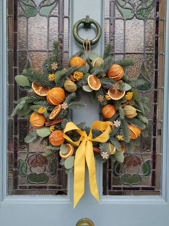decoracao de natal feita com laranjas secas 5