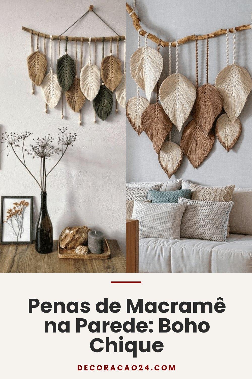 Penas de Macramê na Parede: Boho Chique