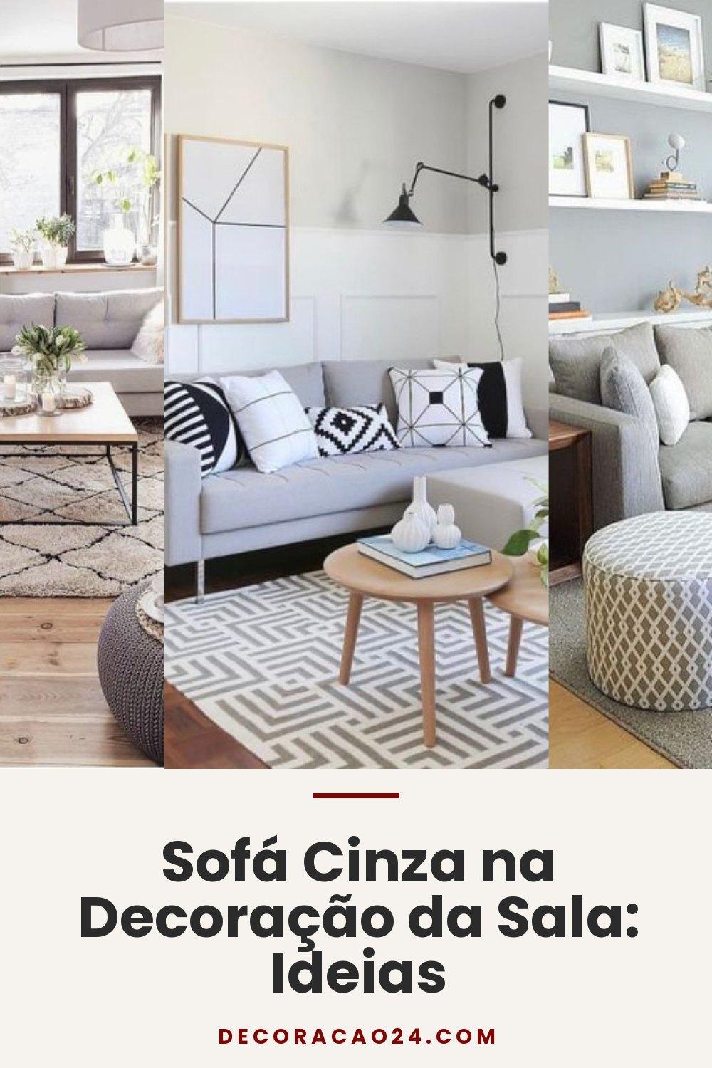 Sofá Cinza na Decoração da Sala: Ideias
