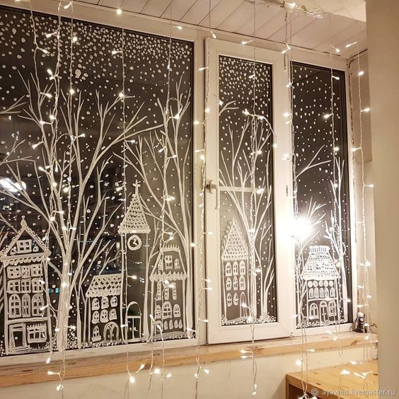 decorar as suas janelas para o natal 2