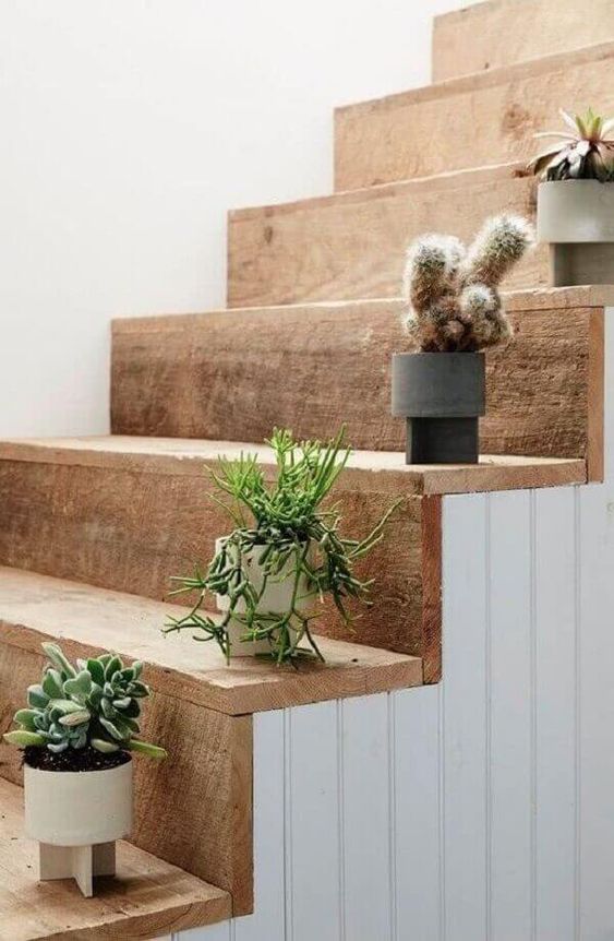 decore escadas com plantas 8