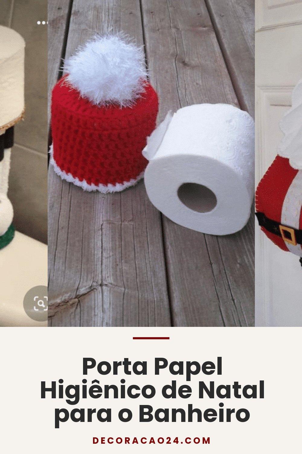 Porta Papel Higiênico de Natal para o Banheiro