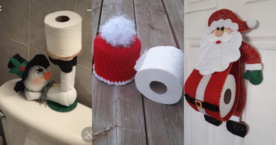ideias criativas de porta papel higienico no natal