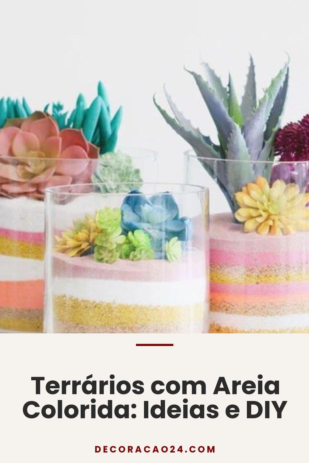 Terrários com Areia Colorida: Ideias e DIY