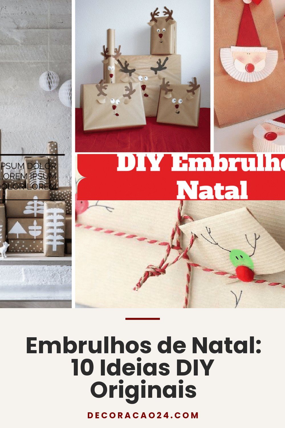 Embrulhos de Natal: 10 Ideias DIY Originais