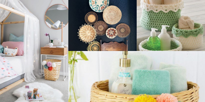 ideias para decorar com cestos