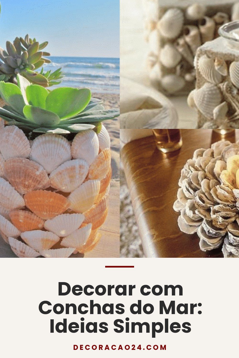 Decorar com Conchas do Mar: Ideias Simples