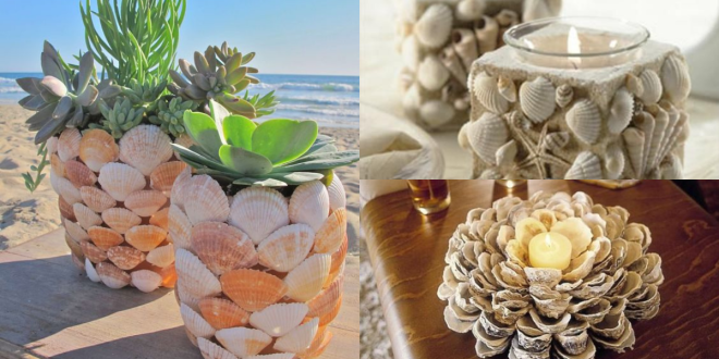 ideias para decorar com conchas do mar