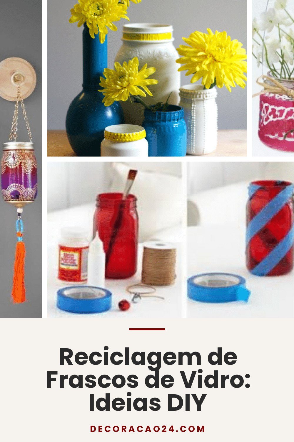 Reciclagem de Frascos de Vidro: Ideias DIY