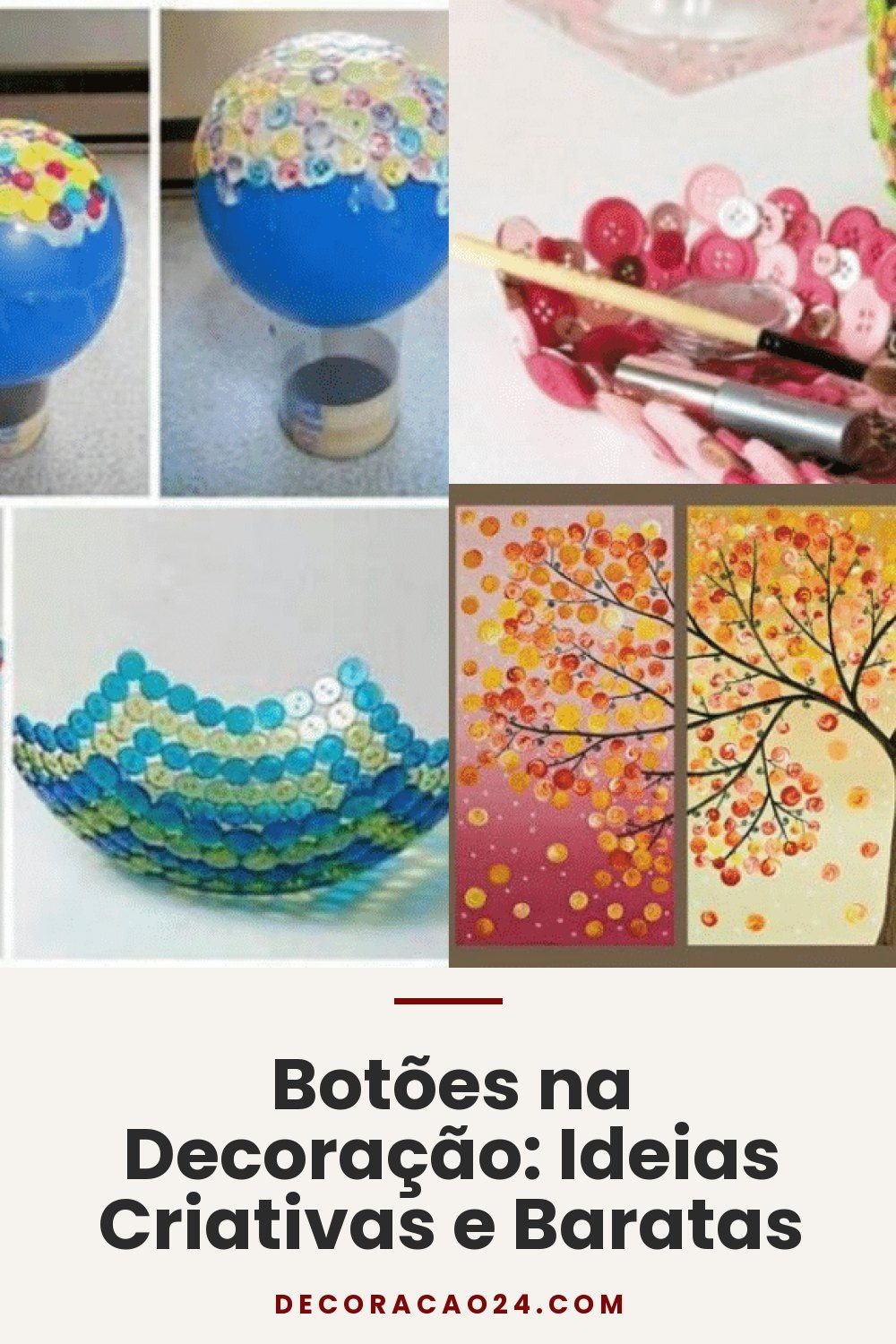 Botões na Decoração: Ideias Criativas e Baratas