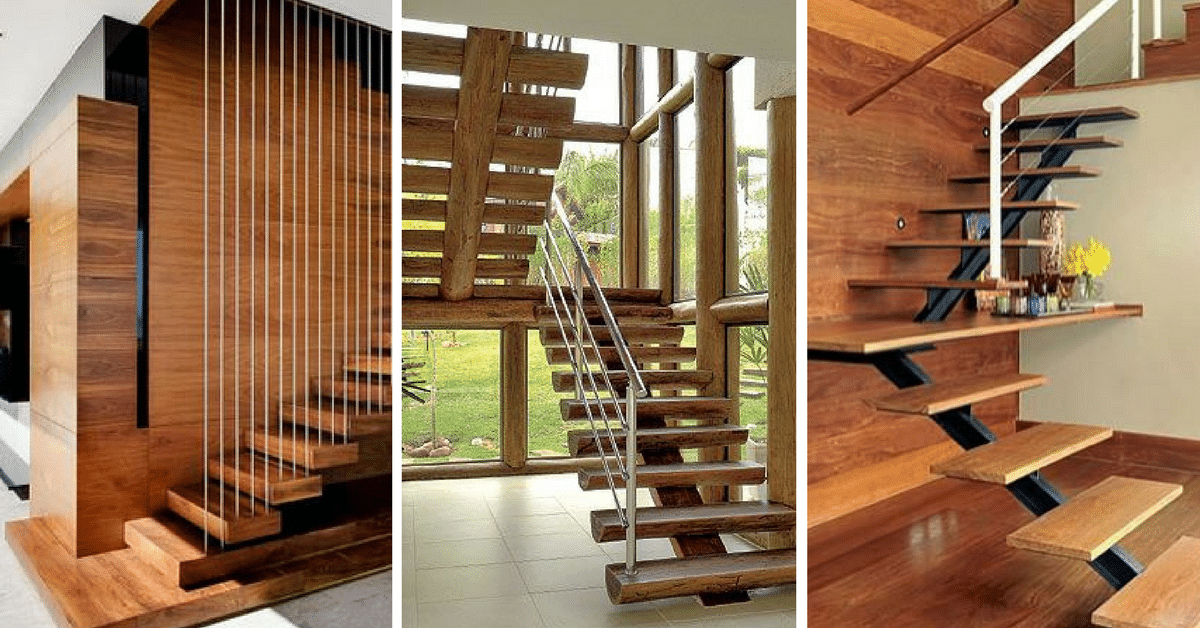 modelos escadas madeira