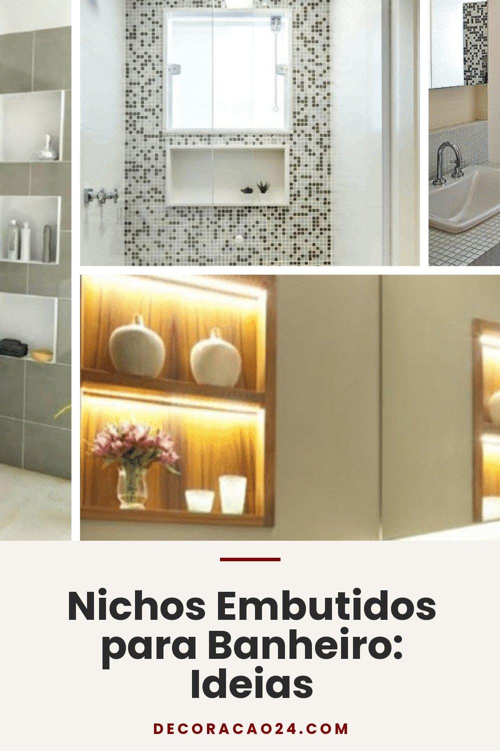 Nichos Embutidos para Banheiro: Ideias