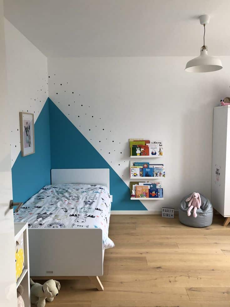 paredes geometricas em quartos infantis 7