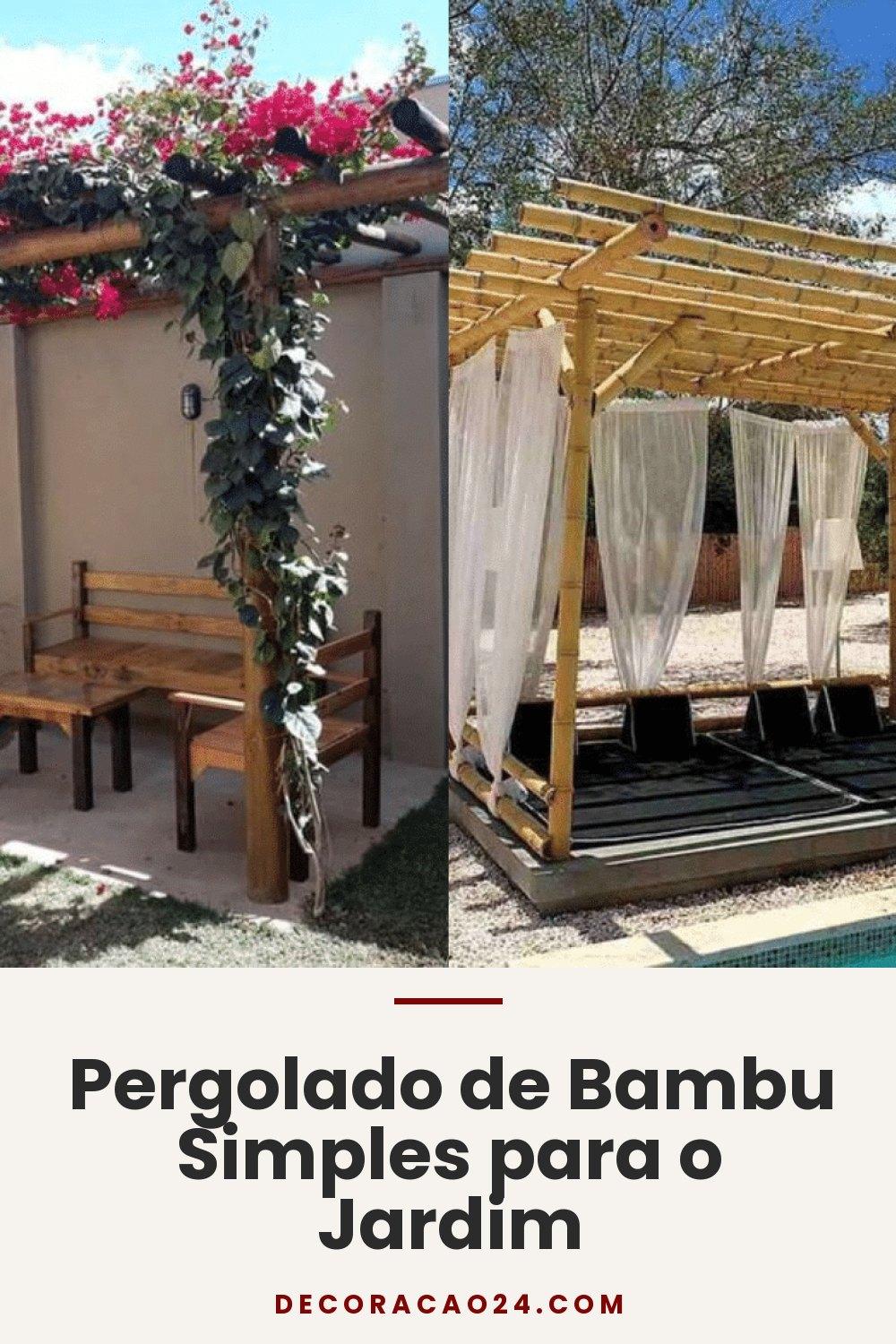 Pergolado de Bambu Simples para o Jardim