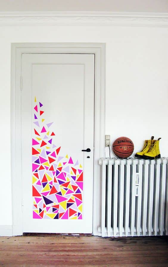 porta decorada fita adesiva