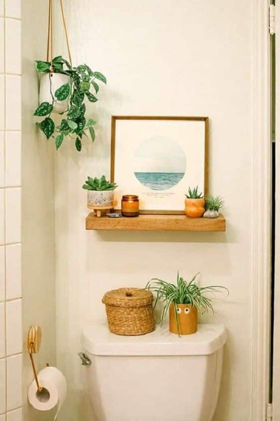 prateleira de madeira banheiro 1