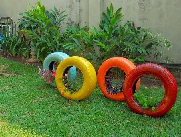 reciclagem de pneus jardim 3