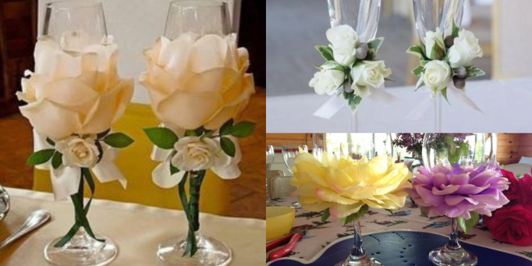 Taças Decoradas Com Flores Passo A Passo