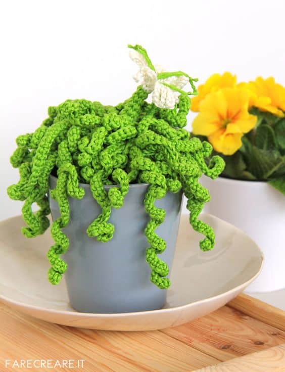 usar plantas de croche na decoracao 4